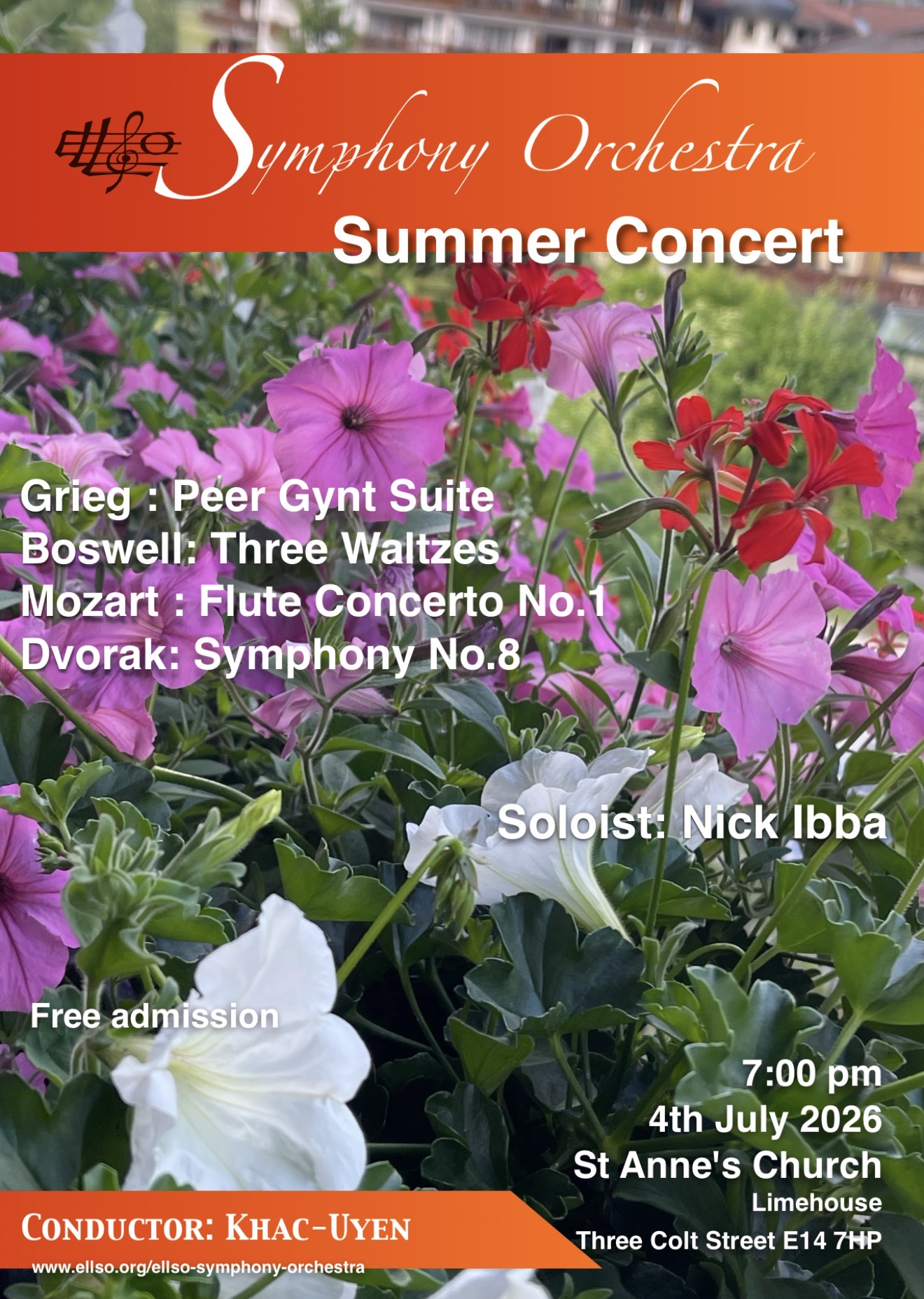ESO concert flyer summer 2026